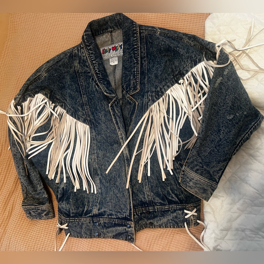 Denim Fringe Jacket